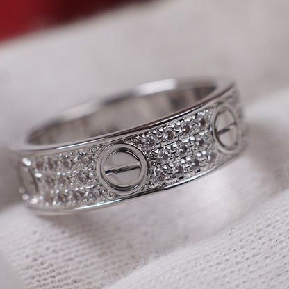 [Dawnora Jewelry]LOVE RING 5.5MM DIAMONDS PAVED
