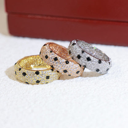 [Dawnora Jewelry]PANTHERE SPOTTED FULL DIAMOND RING