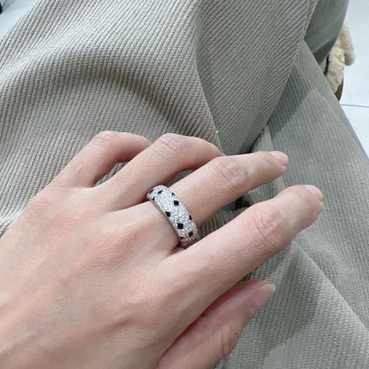 [Dawnora Jewelry]PANTHERE SPOTTED FULL DIAMOND RING