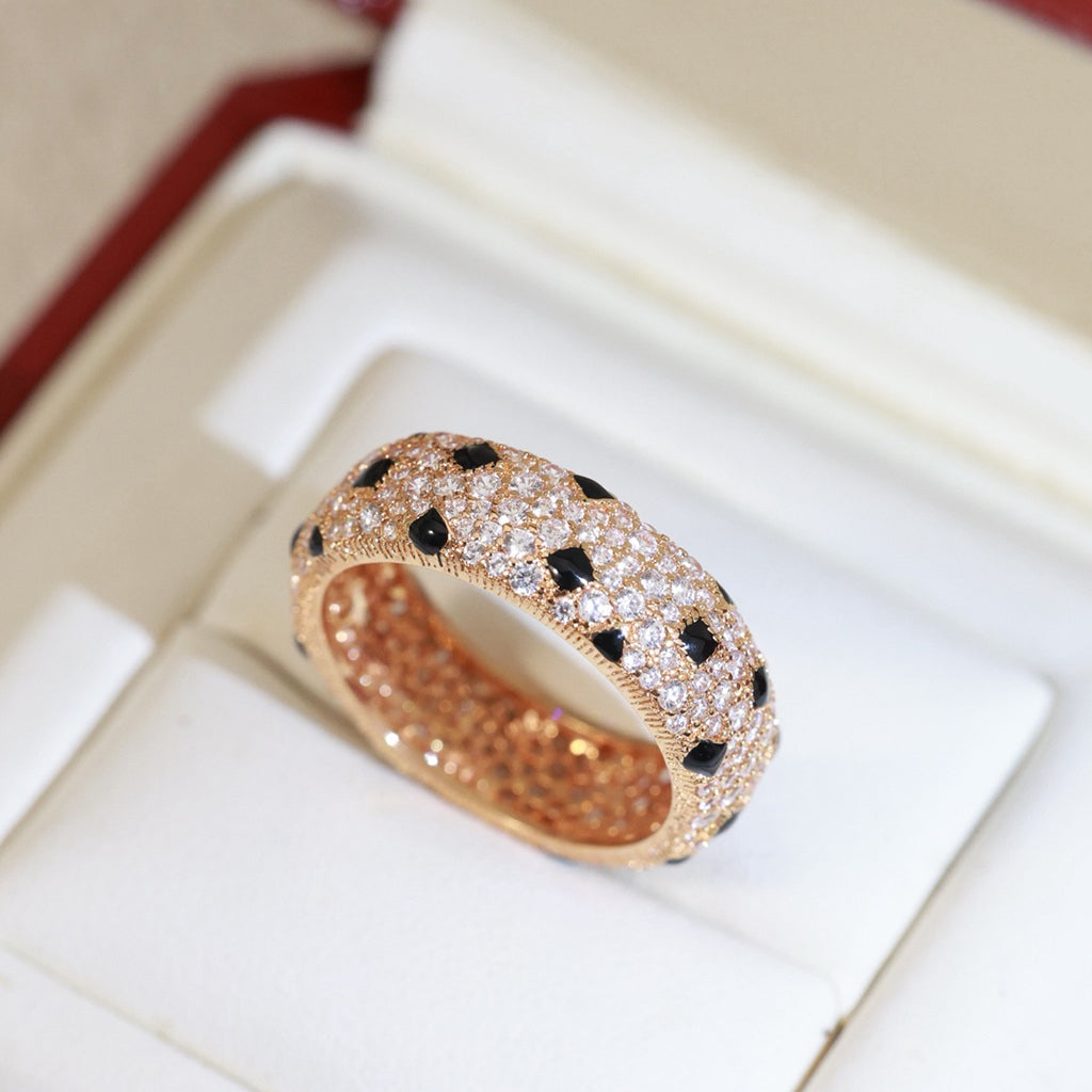 [Dawnora Jewelry]PANTHERE SPOTTED FULL DIAMOND RING