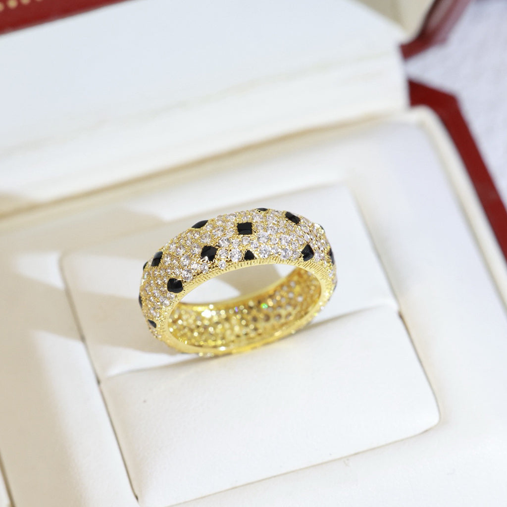 [Dawnora Jewelry]PANTHERE SPOTTED FULL DIAMOND RING