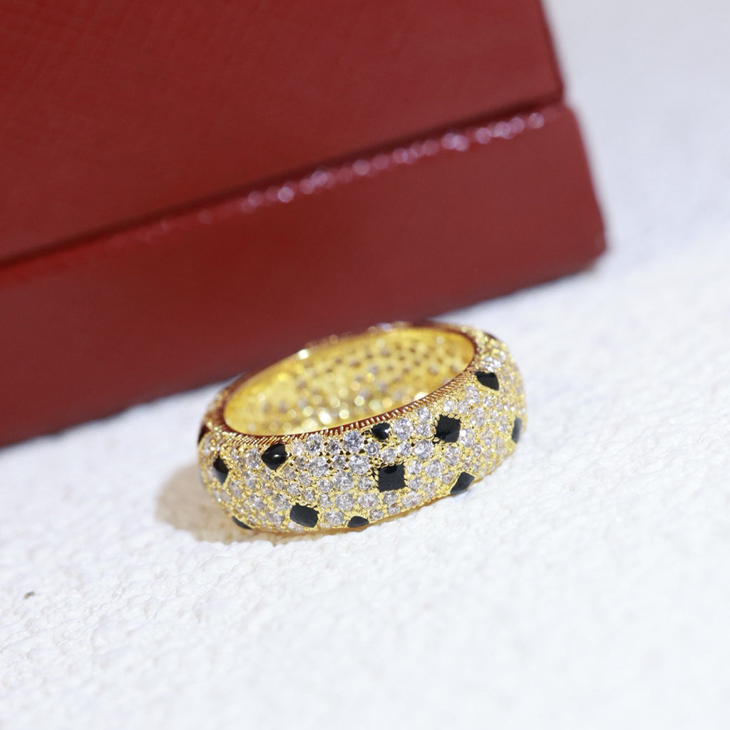 [Dawnora Jewelry]PANTHERE SPOTTED FULL DIAMOND RING