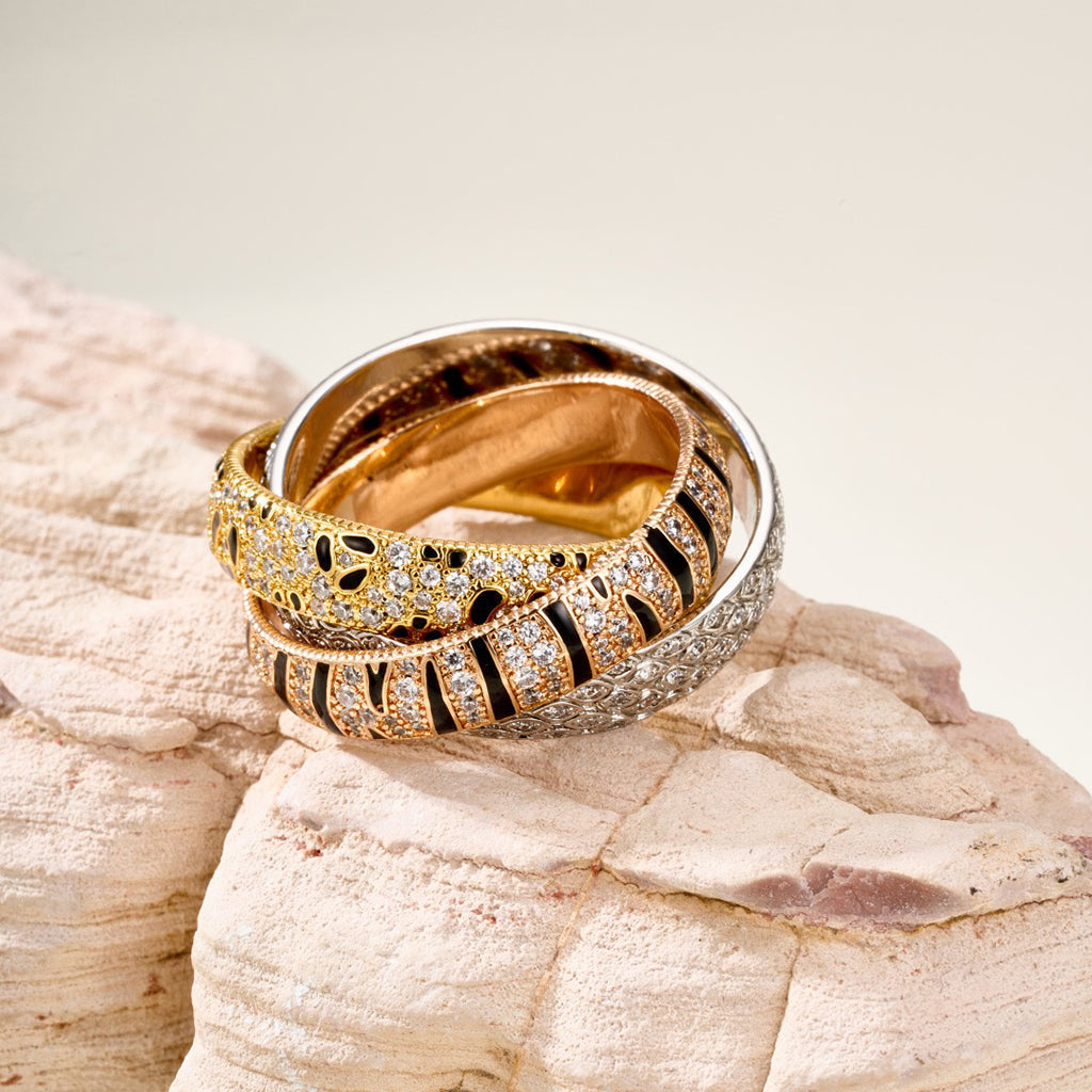 [Dawnora Jewelry]TRINITY  RING LEOPARD PRINT