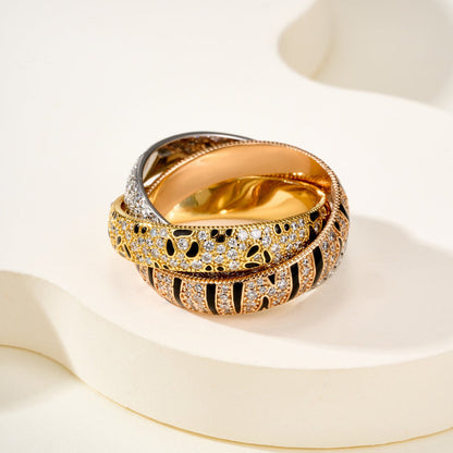 [Dawnora Jewelry]TRINITY  RING LEOPARD PRINT