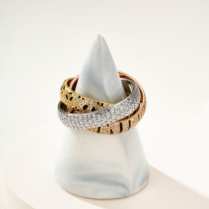 [Dawnora Jewelry]TRINITY  RING LEOPARD PRINT