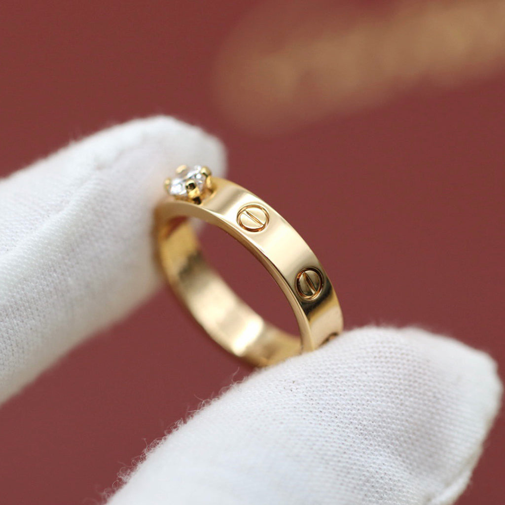 [Dawnora Jewelry]LOVE RING 3.6MM 1 BIG DIAMOND