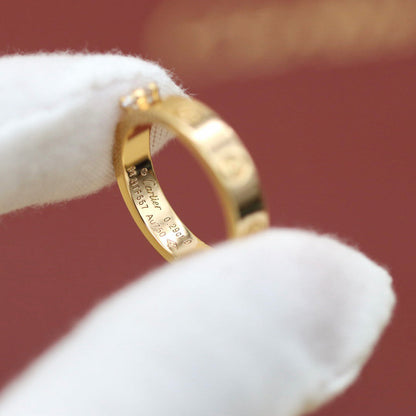 [Dawnora Jewelry]LOVE RING 3.6MM 1 BIG DIAMOND