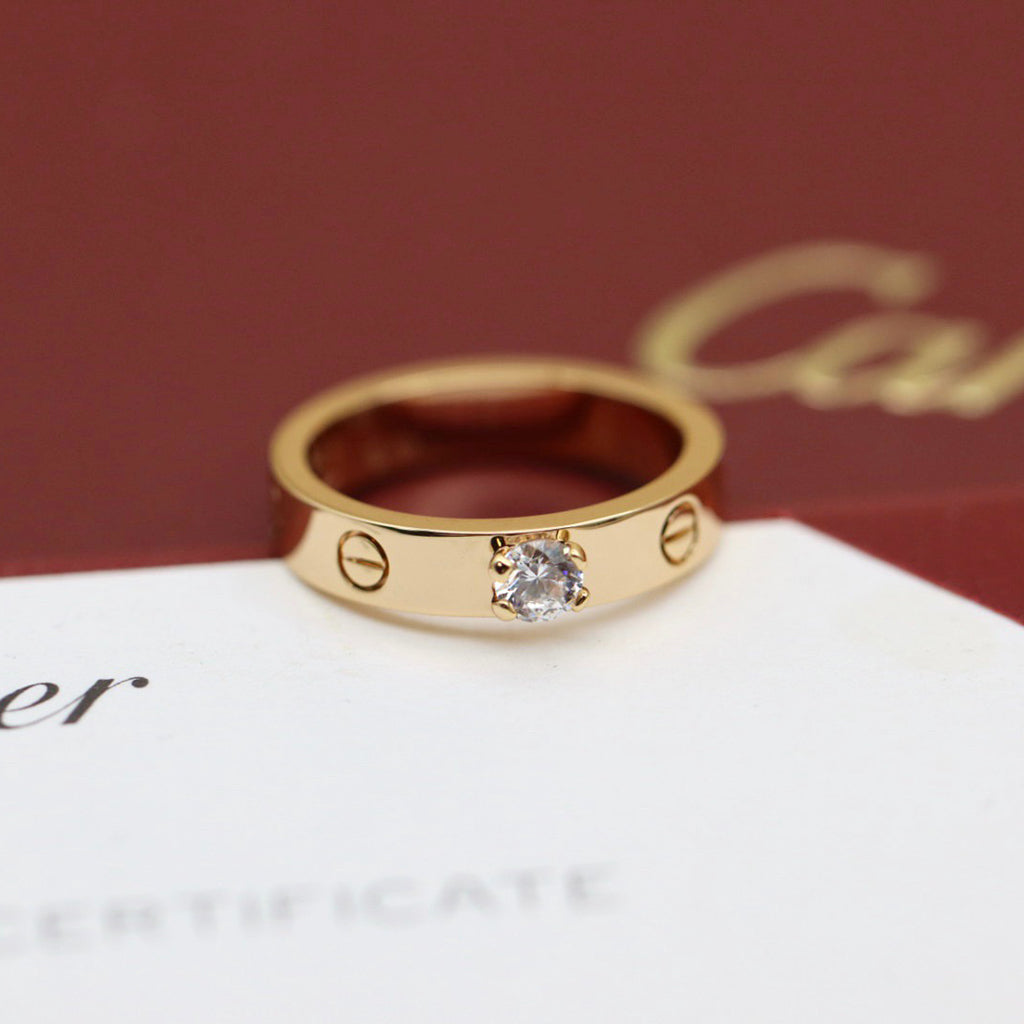 [Dawnora Jewelry]LOVE RING 3.6MM 1 BIG DIAMOND