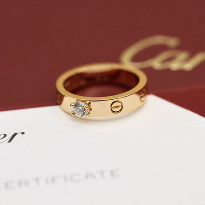 [Dawnora Jewelry]LOVE RING 3.6MM 1 BIG DIAMOND