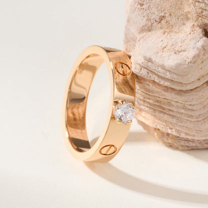 [Dawnora Jewelry]LOVE RING 3.6MM 1 BIG DIAMOND