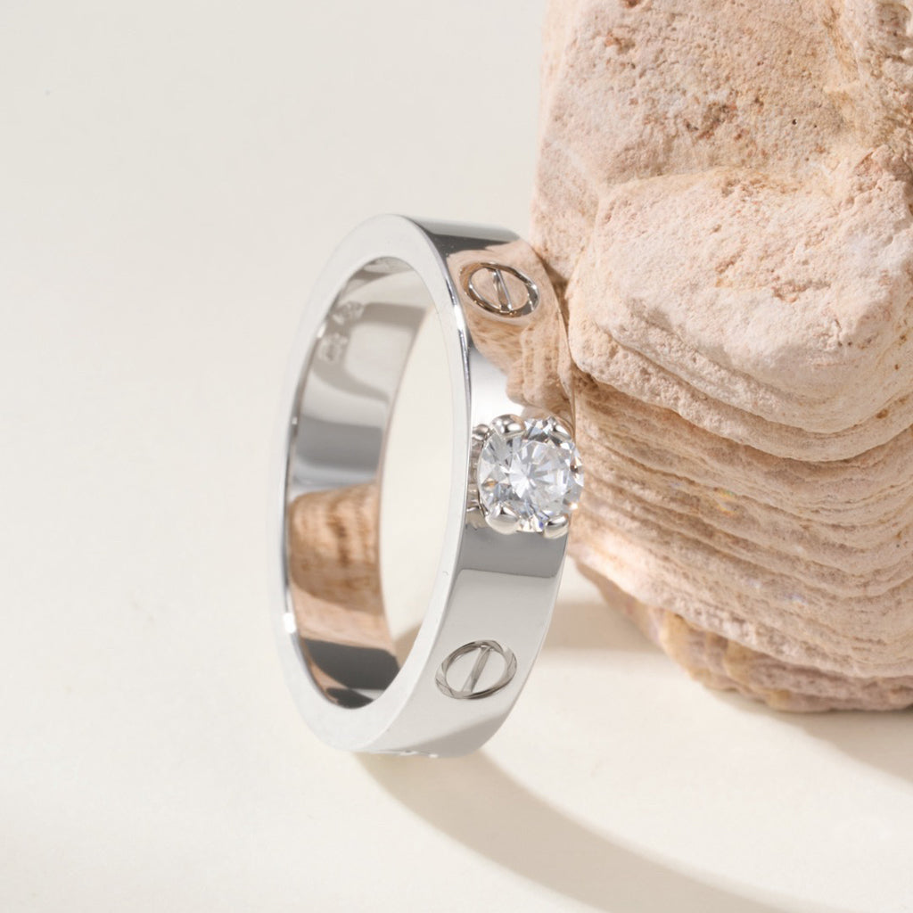 [Dawnora Jewelry]LOVE RING 3.6MM 1 BIG DIAMOND