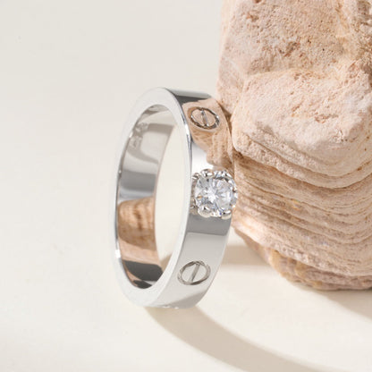 [Dawnora Jewelry]LOVE RING 3.6MM 1 BIG DIAMOND
