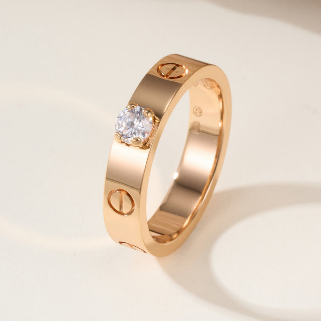 [Dawnora Jewelry]LOVE RING 3.6MM 1 BIG DIAMOND
