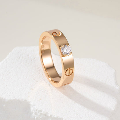 [Dawnora Jewelry]LOVE RING 3.6MM 1 BIG DIAMOND