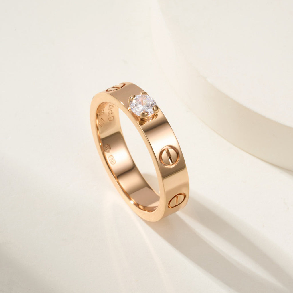 [Dawnora Jewelry]LOVE RING 3.6MM 1 BIG DIAMOND