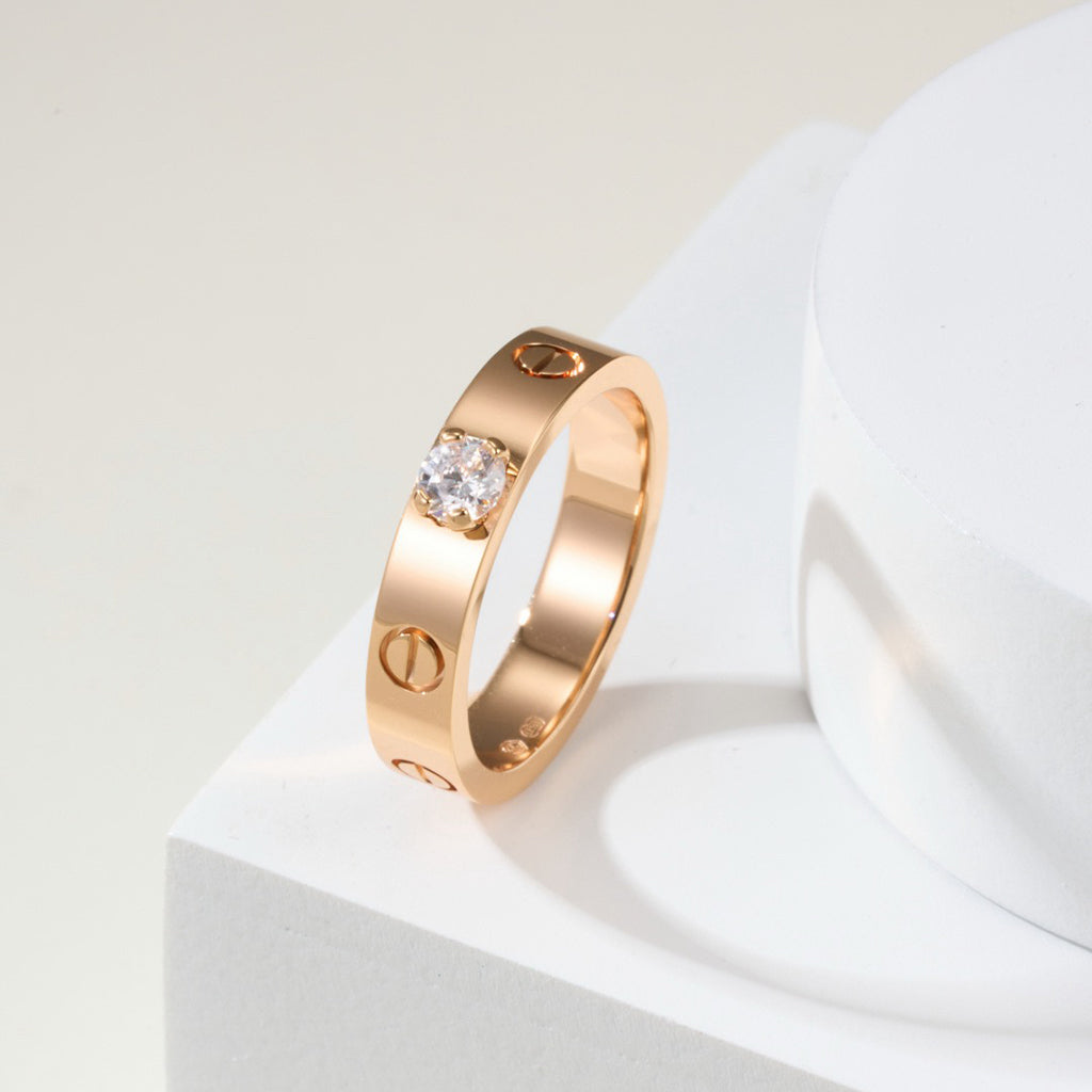 [Dawnora Jewelry]LOVE RING 3.6MM 1 BIG DIAMOND