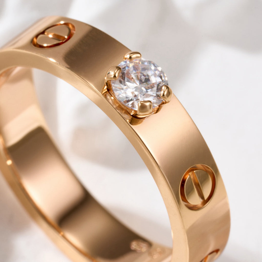 [Dawnora Jewelry]LOVE RING 3.6MM 1 BIG DIAMOND