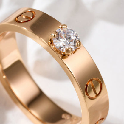 [Dawnora Jewelry]LOVE RING 3.6MM 1 BIG DIAMOND