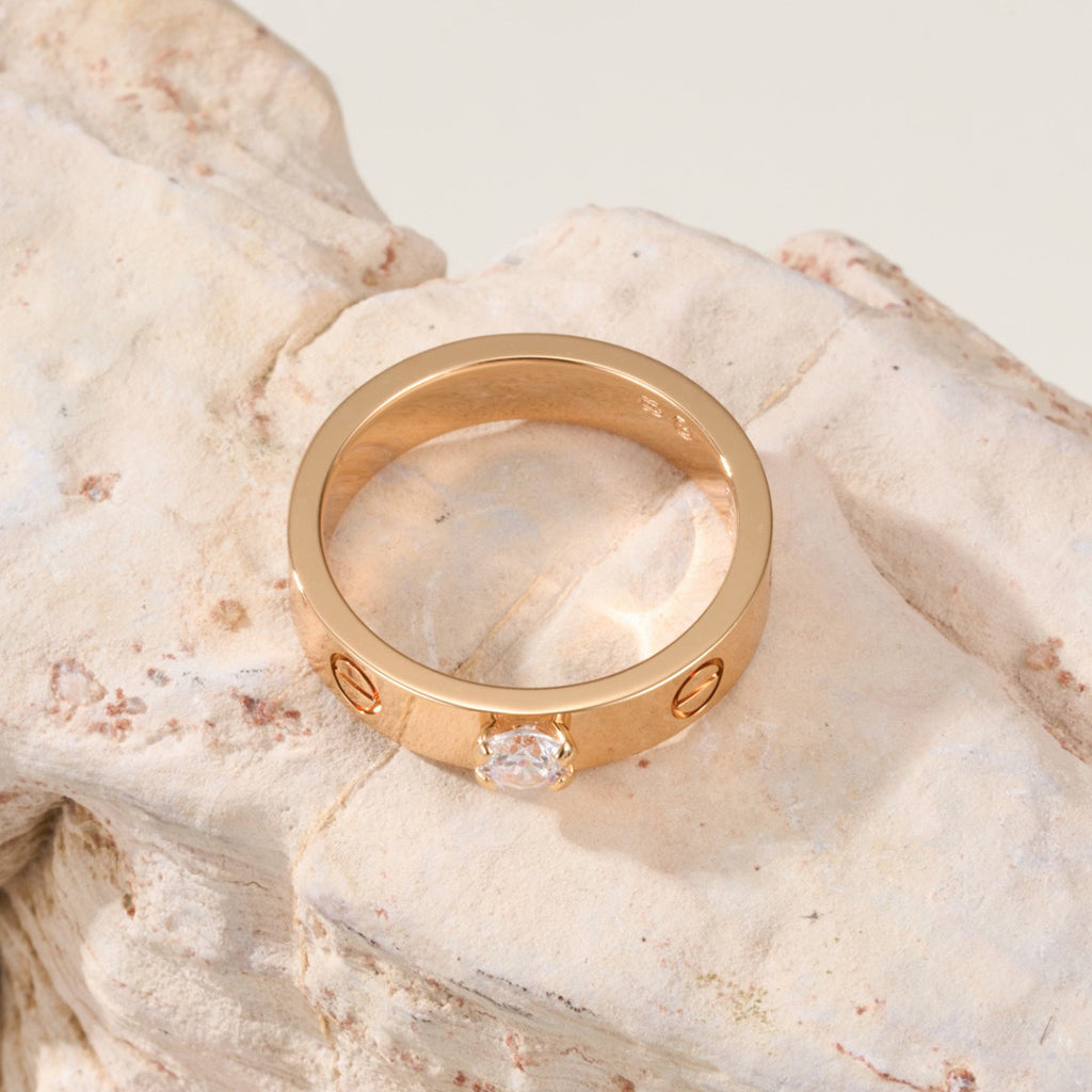 [Dawnora Jewelry]LOVE RING 3.6MM 1 BIG DIAMOND