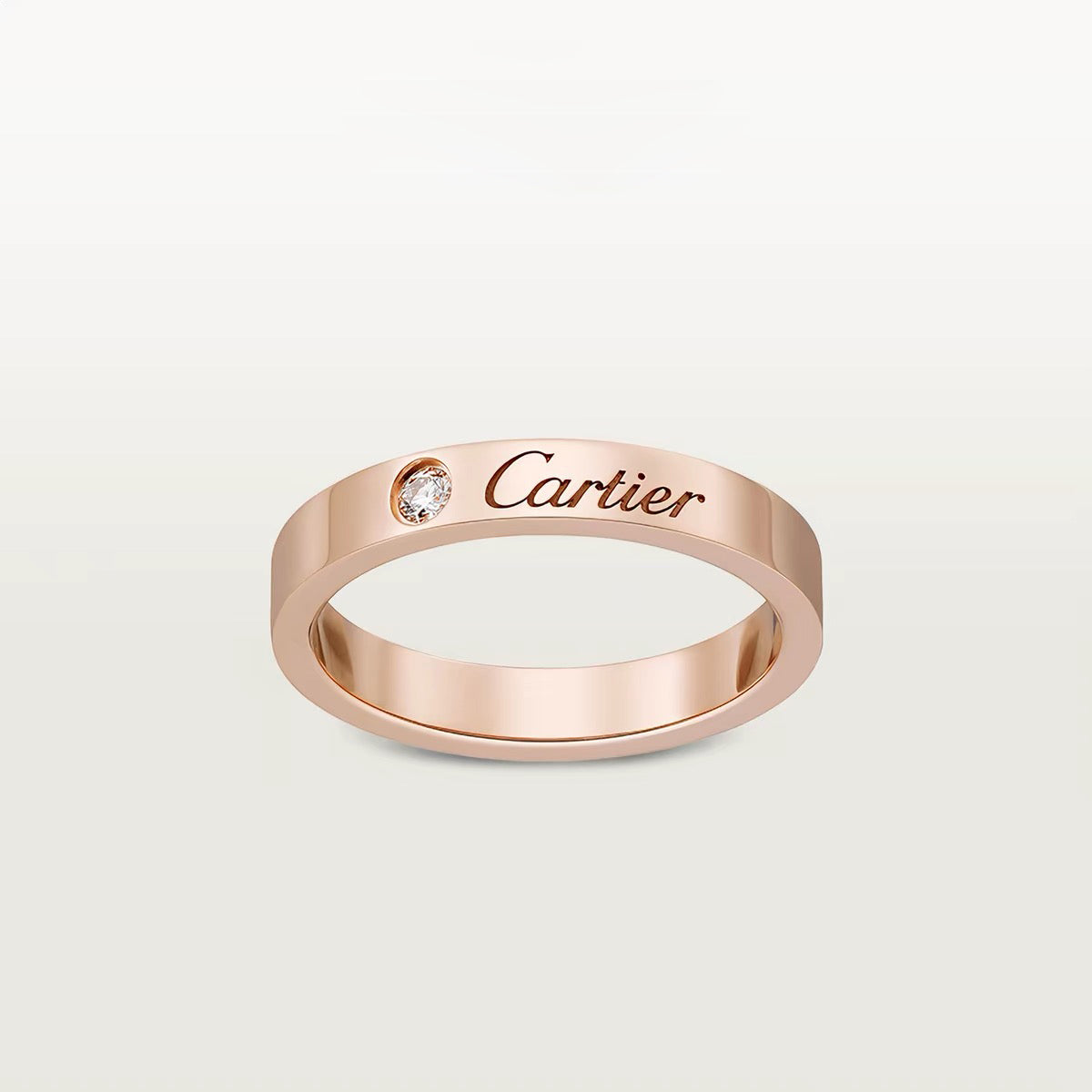 [Dawnora Jewelry]LOVE RING 4MM 1 DIAMOND