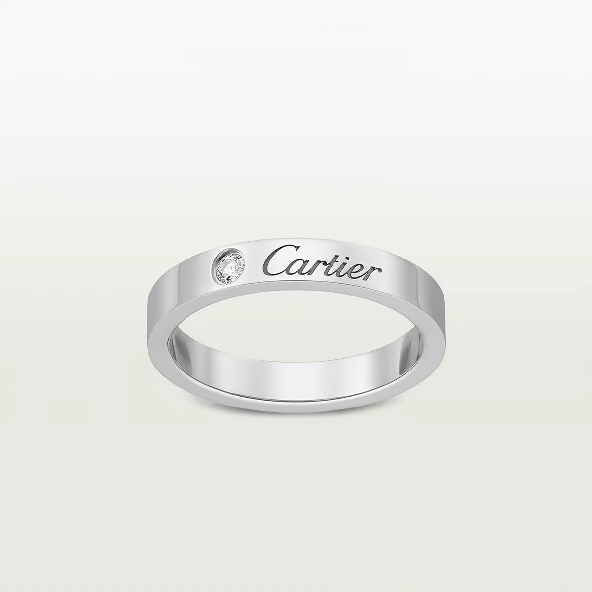 [Dawnora Jewelry]LOVE RING 4MM 1 DIAMOND