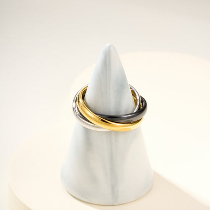 [Dawnora Jewelry]TRINITY 3.2MM RING BLACK CERAMIC