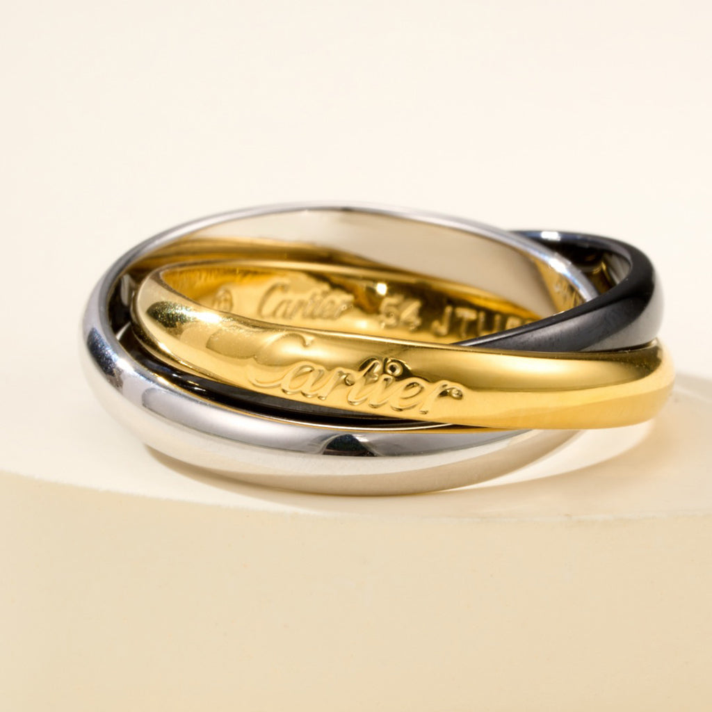[Dawnora Jewelry]TRINITY 3.2MM RING BLACK CERAMIC