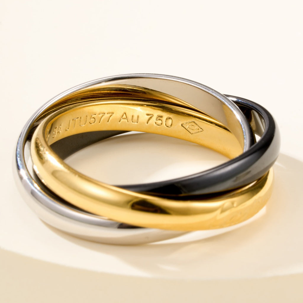 [Dawnora Jewelry]TRINITY 3.2MM RING BLACK CERAMIC
