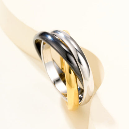 [Dawnora Jewelry]TRINITY 3.2MM RING BLACK CERAMIC