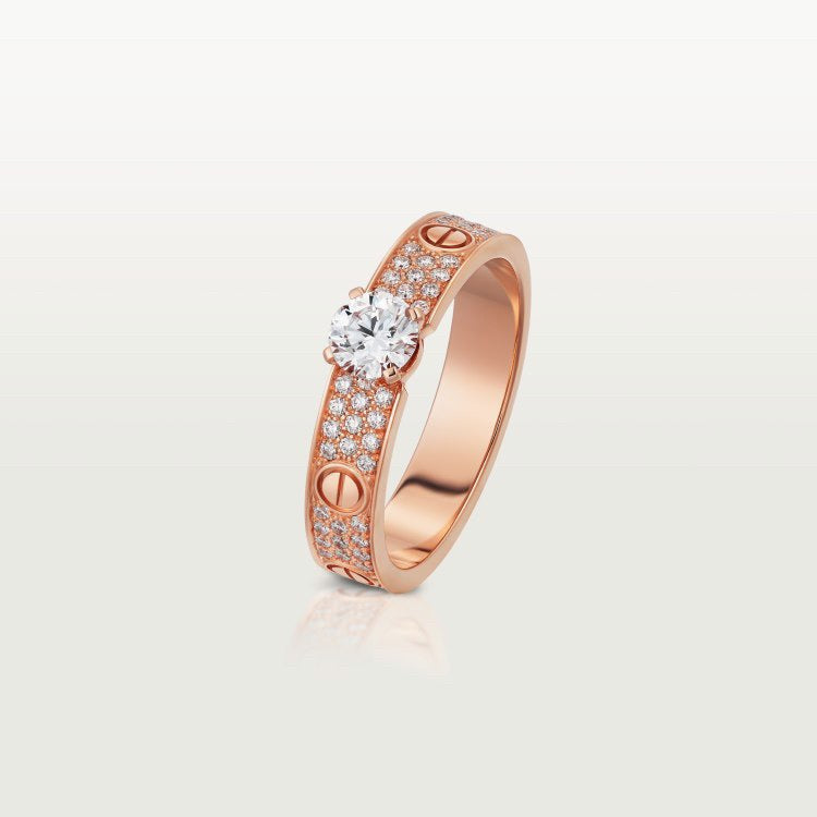 [Dawnora Jewelry]LOVE RING 3.6MM 1 BIG DIAMOND FULL DIAMOND