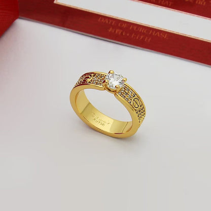 [Dawnora Jewelry]LOVE RING 3.6MM 1 BIG DIAMOND FULL DIAMOND