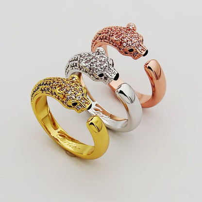 [Dawnora Jewelry]PANTHERE HALF DIAMOND SMALL RING