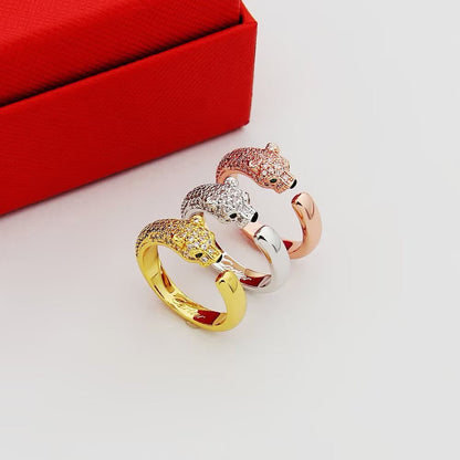[Dawnora Jewelry]PANTHERE HALF DIAMOND SMALL RING