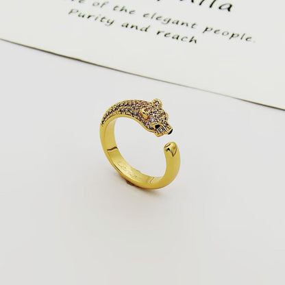 [Dawnora Jewelry]PANTHERE HALF DIAMOND SMALL RING