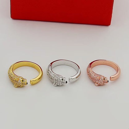 [Dawnora Jewelry]PANTHERE HALF DIAMOND SMALL RING
