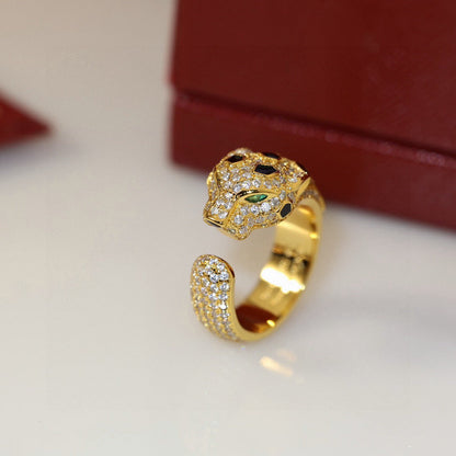 [Dawnora Jewelry]PANTHERE SPOTTED FULL DIAMOND MEDIUM RING