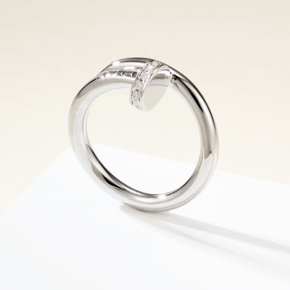 [Dawnora Jewelry]JUSTE RING 2.6MM HALF DIAMOND