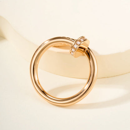 [Dawnora Jewelry]JUSTE RING 2.6MM HALF DIAMOND