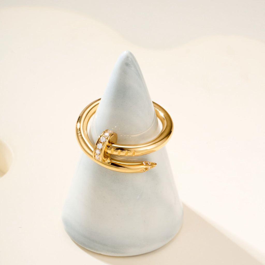 [Dawnora Jewelry]JUSTE RING 2.6MM HALF DIAMOND