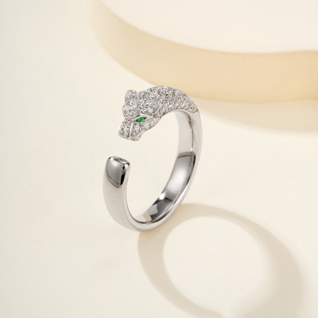 [Dawnora Jewelry]PANTHERE HALF DIAMOND SMALL RING