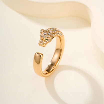 [Dawnora Jewelry]PANTHERE HALF DIAMOND SMALL RING