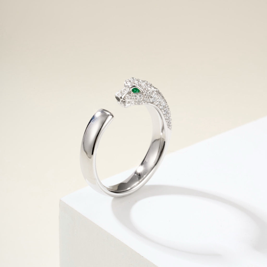 [Dawnora Jewelry]PANTHERE HALF DIAMOND SMALL RING