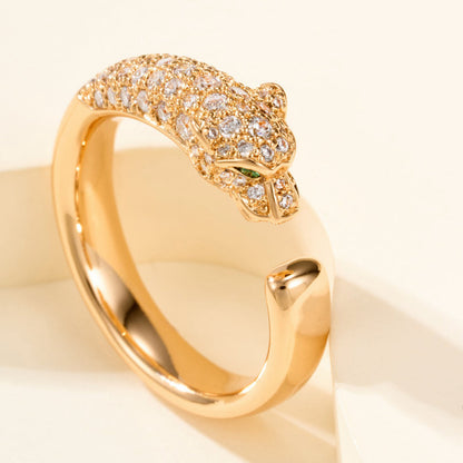 [Dawnora Jewelry]PANTHERE HALF DIAMOND SMALL RING