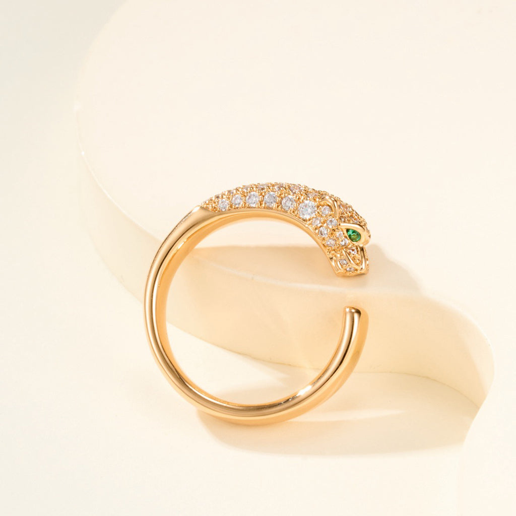 [Dawnora Jewelry]PANTHERE HALF DIAMOND SMALL RING