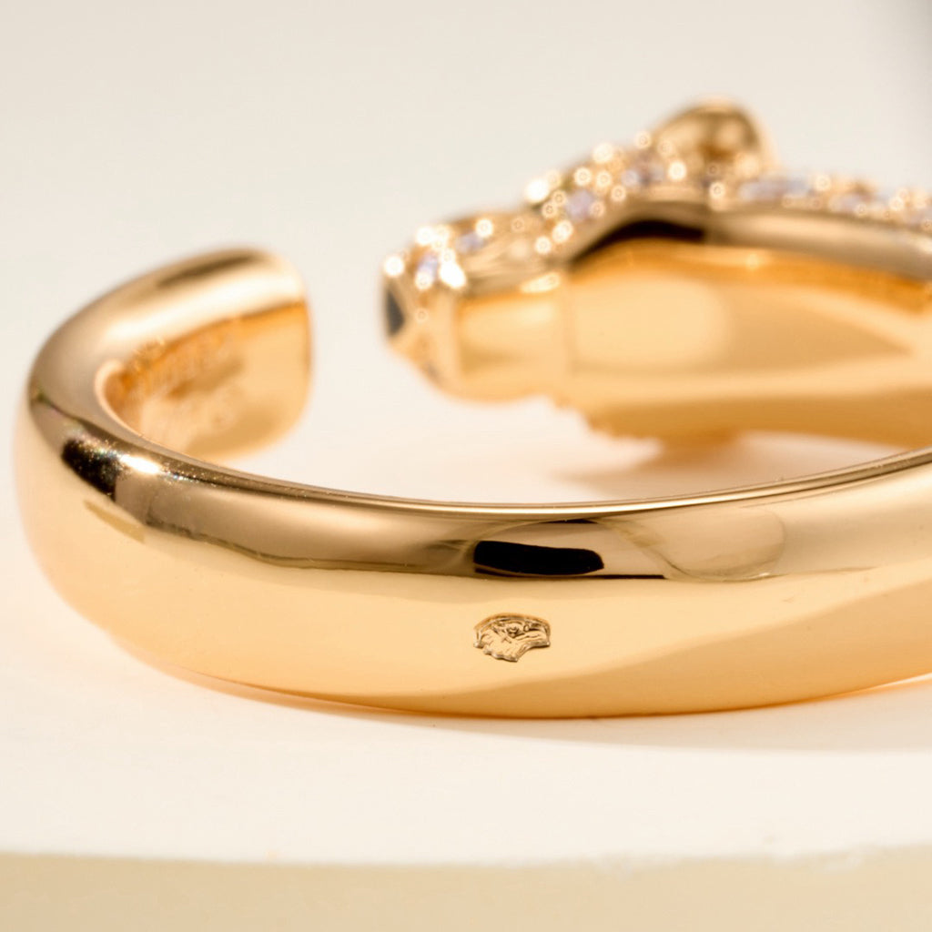 [Dawnora Jewelry]PANTHERE HALF DIAMOND SMALL RING