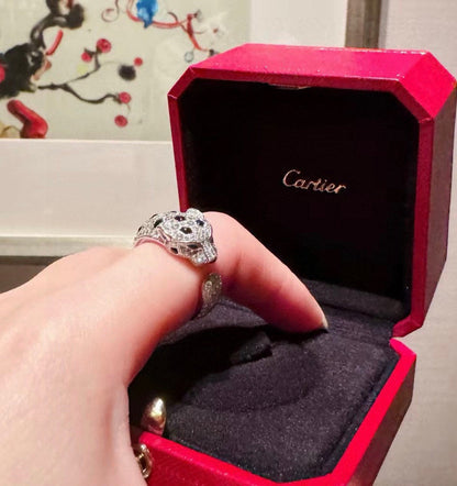 [Dawnora Jewelry]PANTHERE SPOTTED FULL DIAMOND MEDIUM RING