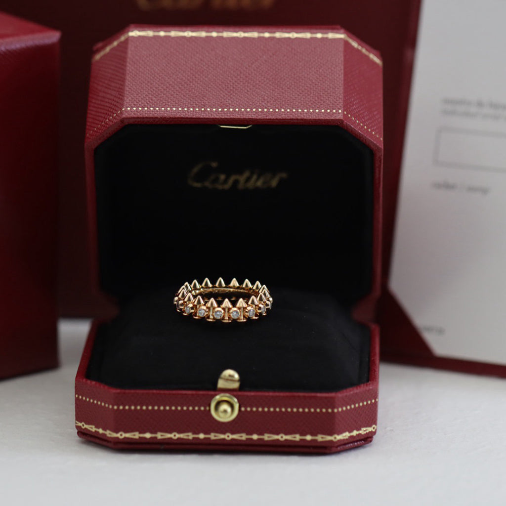 [Dawnora Jewelry]CLASH 6.8MM DIAMOND MEDIUM RING