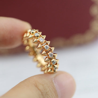 [Dawnora Jewelry]CLASH 6.8MM DIAMOND MEDIUM RING