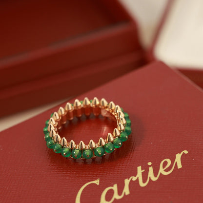 [Dawnora Jewelry]CLASH 7.9MM AGATE CHALCEDONY RING
