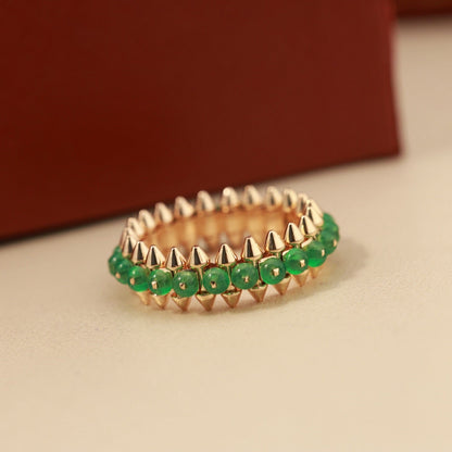 [Dawnora Jewelry]CLASH 7.9MM AGATE CHALCEDONY RING